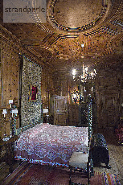 Europa  Italien  Lombardei  Tirano  Valtellina  Palazzo Lambertenghi. historische Residenz aus dem XV-XVI Jahrhundert.