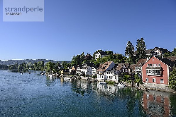 Rheinufer  Stein am Rhein  Kanton Schaffhausen  Schweiz  Europa