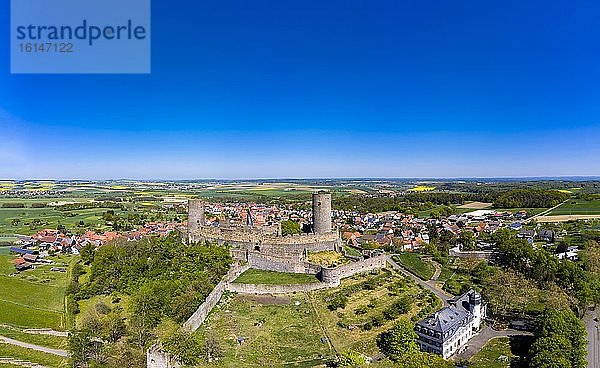 Luftaufnahme  Burg Münzenberg  Münzenberg  Wetterau  Hessen  Deutschland  Europa