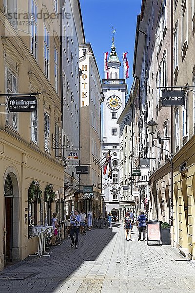 Salzburger Altstadt  Sigmund Haffner Gasse  Salzburg  Österreich  Europa