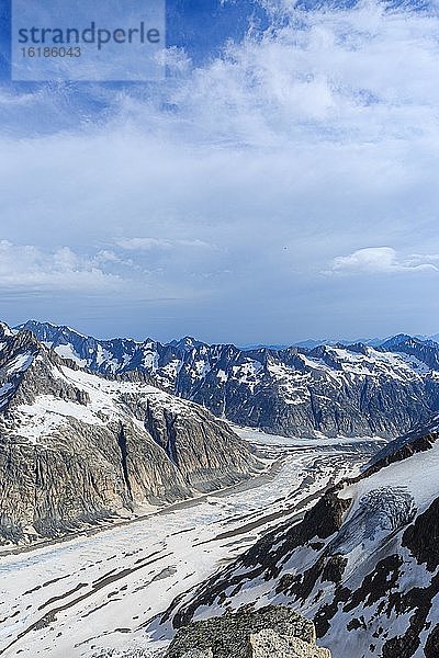 Finsteraargletscher  Lauteraargletscher  Aargletscher  Kanton Bern  Schweiz  Europa