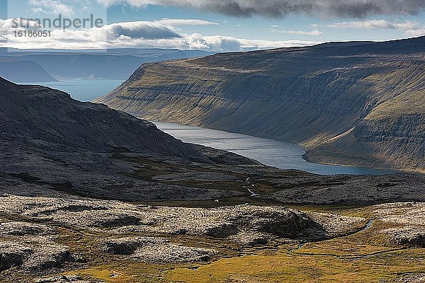 Geirþjófsfjörður Fjord  Vestur-Barðastrandarsýsla  Westfjorde  Nordwestisland  Island  Europa