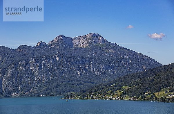 Attersee mit Schafberg  Salzkammergut  Oberösterreich  Österreich  Europa