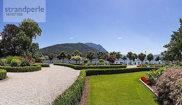 Franz Josef Park an der Esplanade  Gmunden  Traunsee  Salzkammergut  Oberösterreich  Österreich  Europa