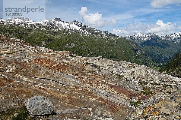 Gebirgslandschaft beim Gletscher Schlatenkees  Nationalpark Hohe Tauern  Tauerntal  Osttirol  Österreich  Europa