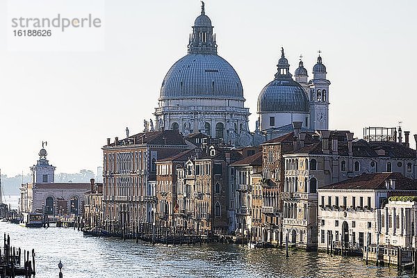 Aussicht von der Ponte de L'Accademia zur Basilica Santa Maria della Salute  Venedig  Venetien  Italien  Europa