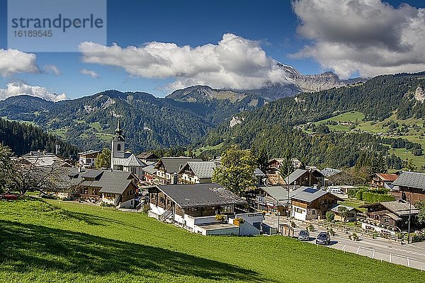 Ortsansicht  Notre-Dame-de-Bellecombe  Departement Savoyen  Auvergne-Rhone-Alpes  Frankreich  Europa