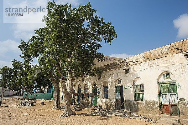 Britische Kolonialarchitektur in der Küstenstadt Berbera  Somaliland  Somalia  Afrika
