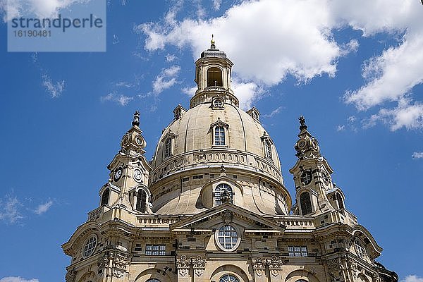 Kuppel der Frauenkirche  Dresden  Sachsen  Deutschland  Europa