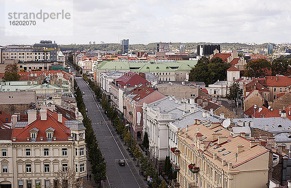 Stadtbild aus hohem Winkel  Vilnius  Estland