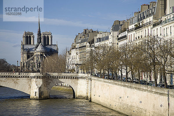 Kathedrale Notre-Dame  Seine  Paris  Frankreich
