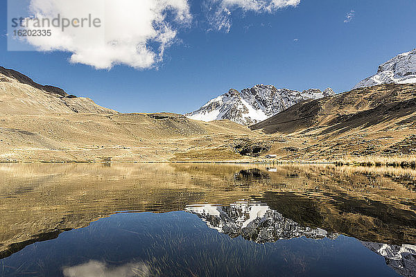 See und Berge  Pampalarama  Comunidad Achachicala Centro  Provinz Murillo  Bolivien