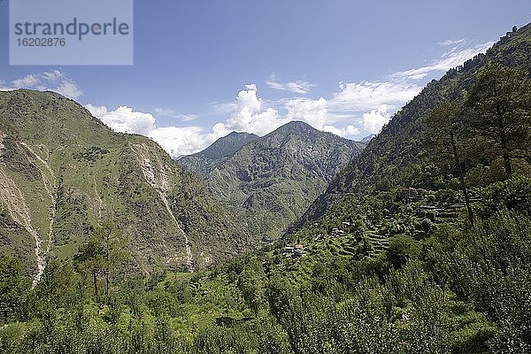 Sutlej-Flusstal  Himalaya  Sarahan  Himachal Pradesh  Indien  Asien