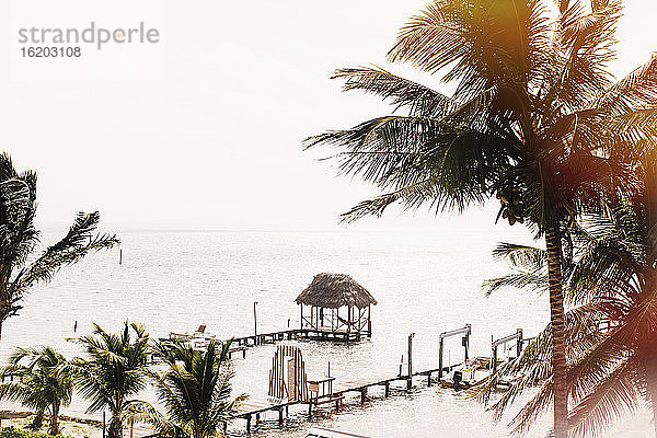 Ansicht des Piers  Caye Caulker  Belize
