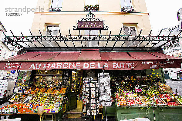Gemüsehändler  Montmartre  Paris  Frankreich
