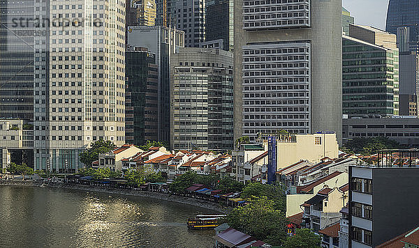 Singapur-Fluss und Finanzviertel  Singapur
