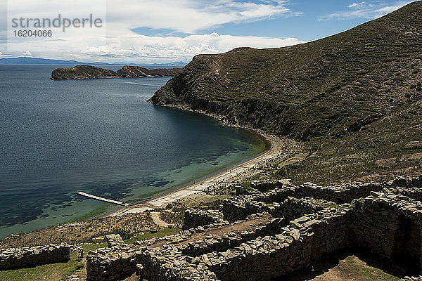 Ruinen von La Chincana  Isla del Sol  Titicacasee  Bolivien  Südamerika