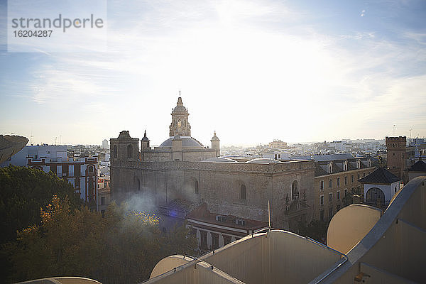Stadtansicht von oben  Sevilla  Andalusien  Spanien