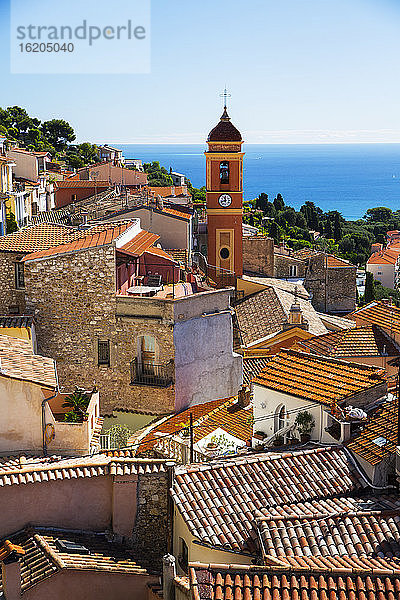 Blick über die Dächer von Schloss Roquebrune  Roquebrune  Frankreich