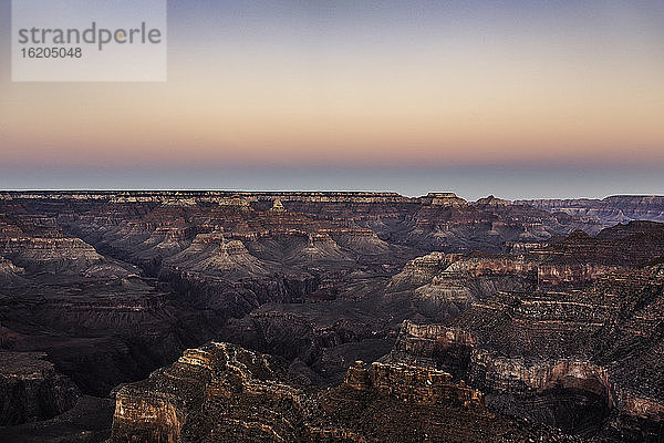 Blick auf den Sonnenuntergang am South Rim  Grand Canyon National Park  Arizona  USA