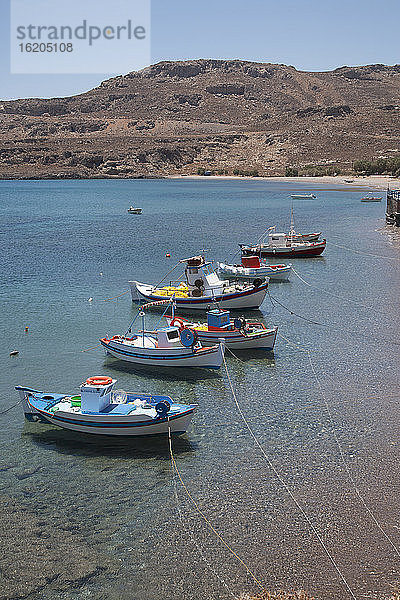 Vertäute Fischerboote  Kreta  Griechenland