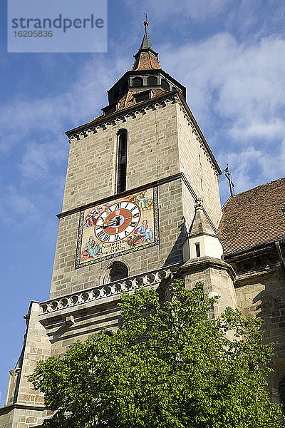 Sfatului-Platz  Uhrenturm der Schwarzen Kirche  Brasov  Rumänien  Europa