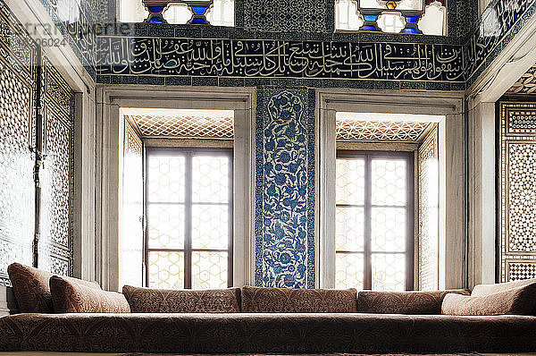 Innenraum des Baghdad-Kiosks  Topkapi-Palast  Sultanahmet  Istanbul  Türkei