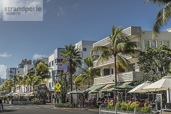 Art Deco Hotels in Ocean Drive  Miami Beach  Florida  USA
