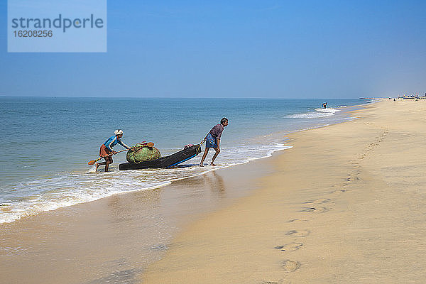 Fischer  Marari-Strand  Alleppey (Alappuzha)  Kerala  Indien  Asien