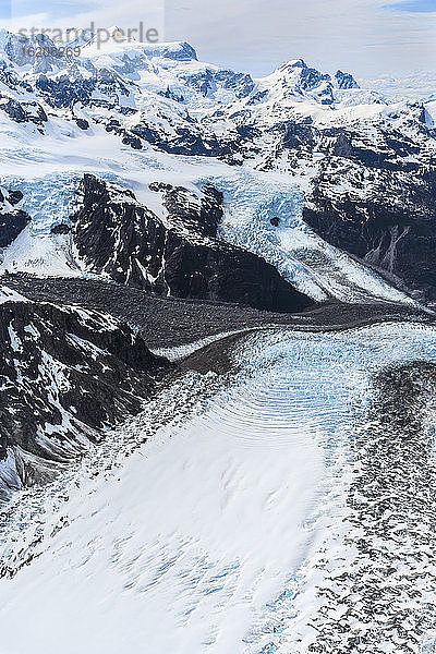 Nördliches patagonisches Eisfeld  Luftaufnahme  Nationalpark Laguna San Rafael  Region Aysen  Patagonien  Chile  Südamerika