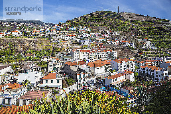 Blick auf Camara de Lobos  Funchal  Madeira  Portugal  Atlantik  Europa
