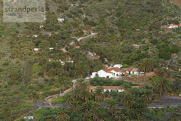 Spanien  La Gomera  Blick auf die Tamargada bei Vallehermoso