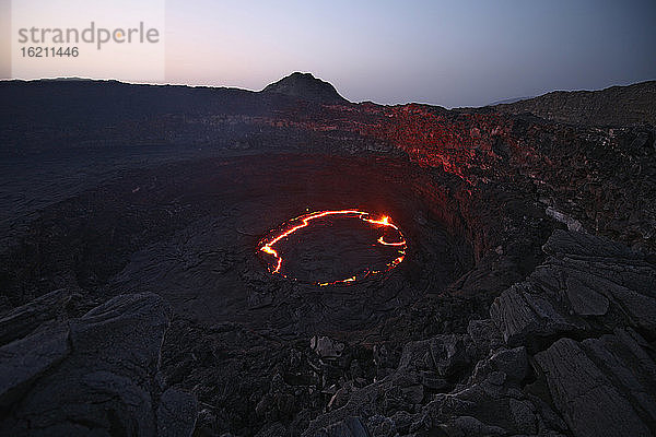 Äthiopien  Danakil  Lavastrom vom Vulkan Erta Ale