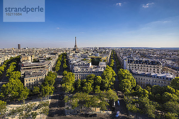 Luftaufnahme der Skyline von Paris  Frankreich