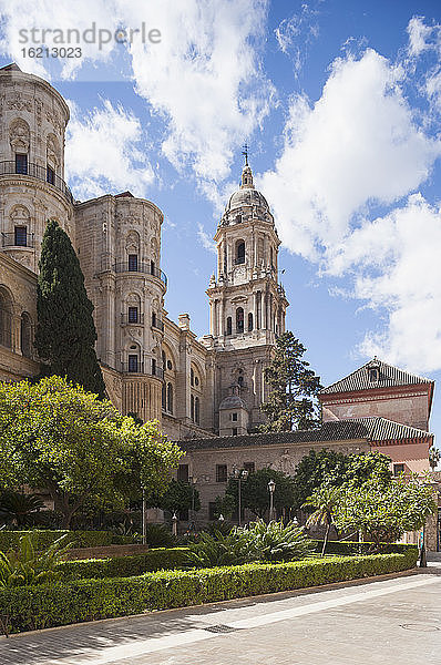 Spanien  Malaga  Blick auf die Kathedrale von Malaga