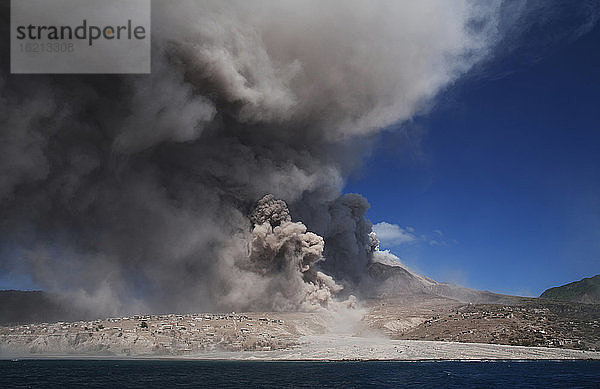 Plymouth  Montserrat  Karibik  Pyroklastischer Strom aus der Eruption