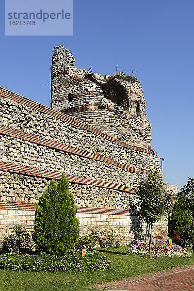 Türkei  Istanbul  Blick auf die Theodosianischen Mauern