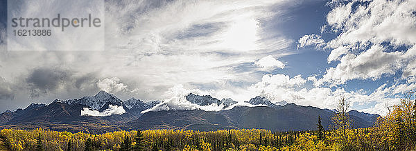 USA  Alaska  Blick auf die Chugach Mountains