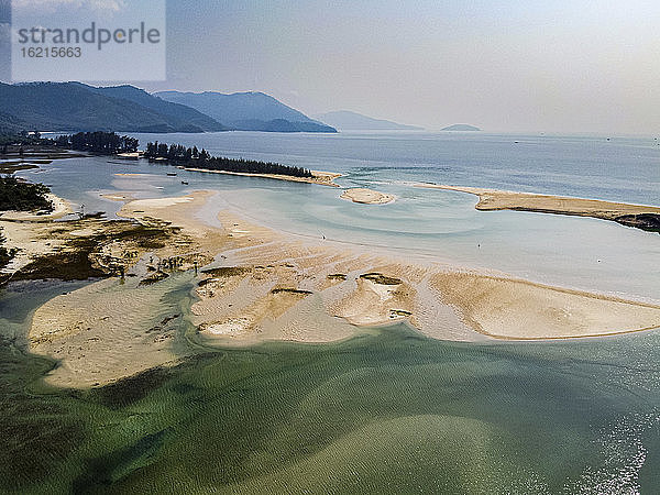 Myanmar  Mon-Staat  bei Dawei  Meer und Tizit-Strand  Luftaufnahme