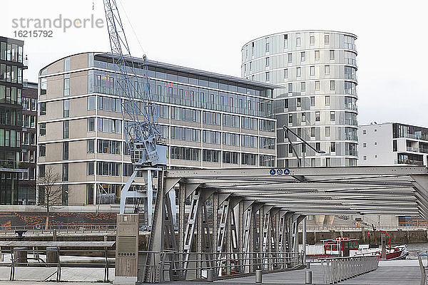 Deutschland  Hamburg  Blick auf den Steg in der Hafencity