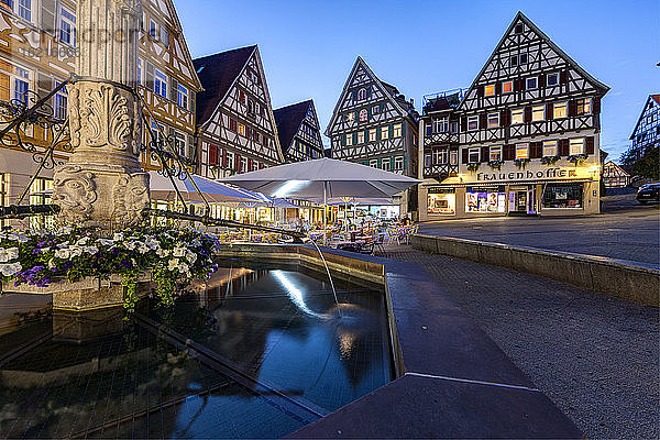 Deutschland  Baden Württemberg  Blick auf den Marktplatz in Herrenberg