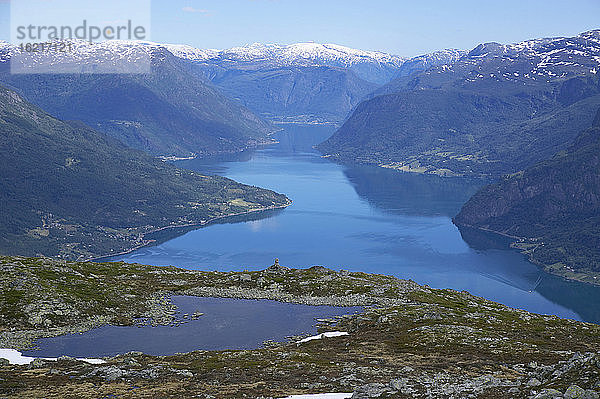 Norwegen  Lustrafjord  Panoramablick