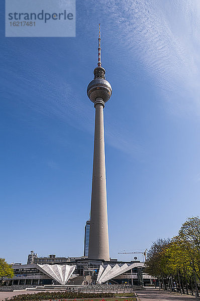 Deutschland  Berlin  Blick auf den Fernsehturm am Alexanderplatz