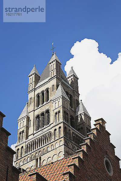 Belgien  Brügge  Blick auf die Kathedrale St. Saviours
