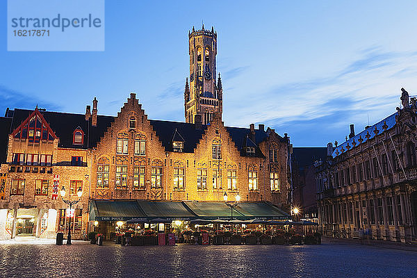 Belgien  Brügge  Blick auf das historische Stadtzentrum von Medival