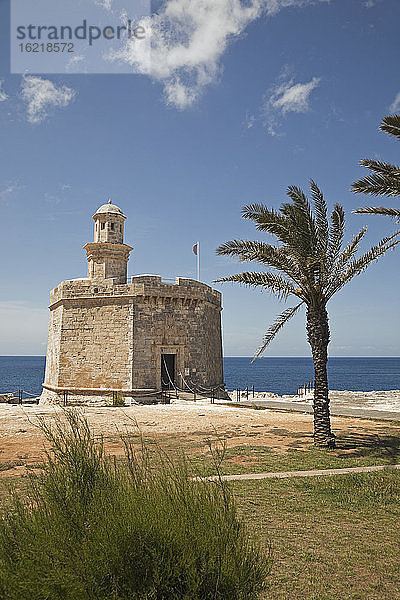 Spanien  Menorca  Ciutadella  Blick auf das Castell de Sant Nicolau