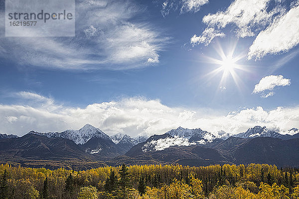 USA  Alaska  Blick auf die Chugach Mountains