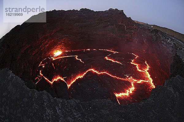 Äthiopien  Blick auf Lava bei Erta Ale