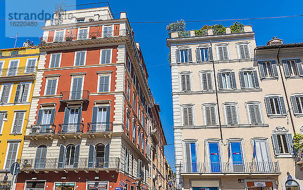 Italien  Rom  Piazza di Spagna  Gebäude via del Corso