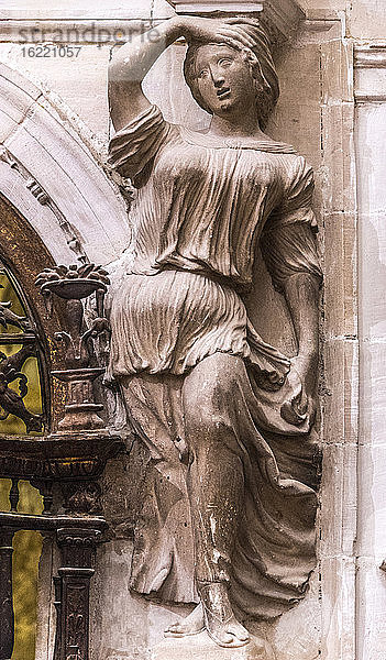 Spanien  Autonome Gemeinschaft Kastilien-La Mancha  Cuenca  Statue in der Kathedrale Sankt Maria und Sankt Julian  Munoz-Kapelle (UNESCO-Welterbe) (Schönstes Dorf Spaniens)